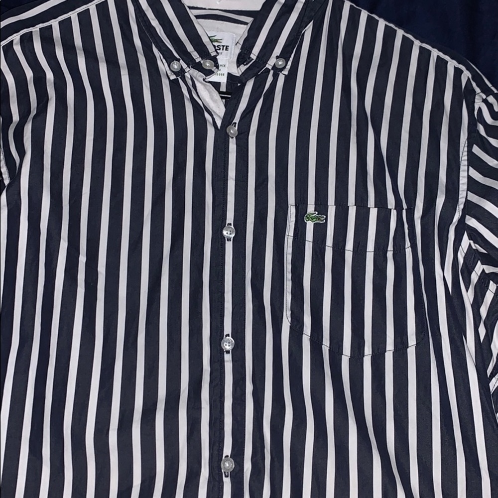Vintage Lacoste shirt. Navy and White.